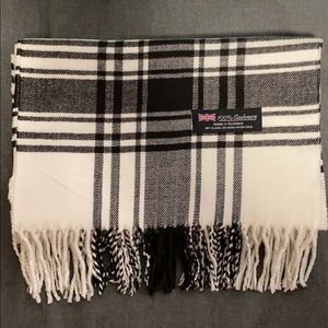UNISEX 100% CASHMERE SCARF PLAID DESIGN SUPER SOFT